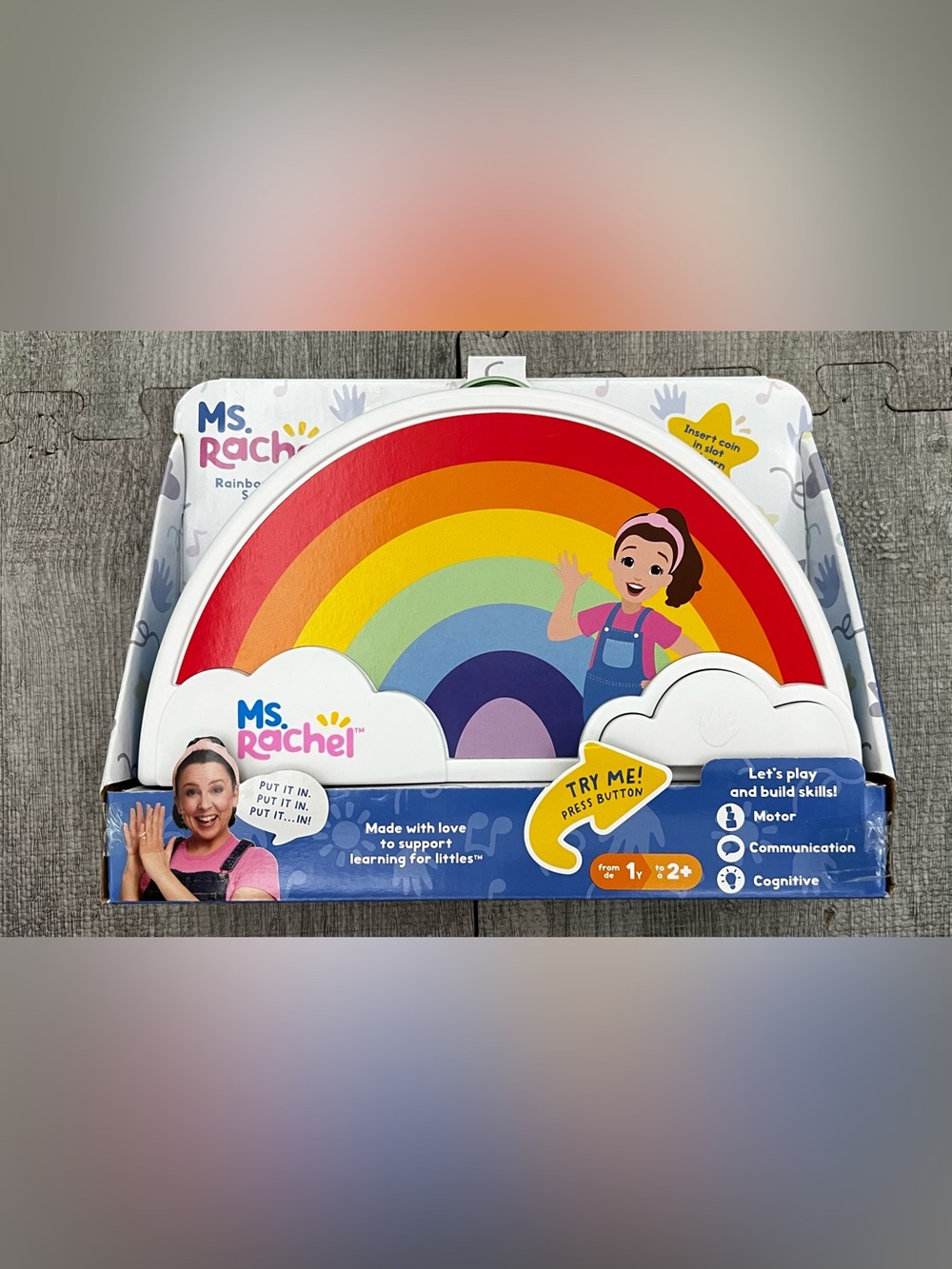 Ms. Rachel Rainbow Color Sorter Electronic Learning Toy, Ages 1-2
